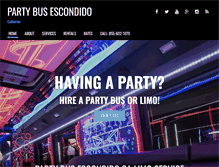 Tablet Screenshot of partybusescondido.com